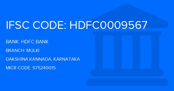 Hdfc Bank Mulki Branch IFSC Code