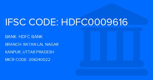 Hdfc Bank Ratan Lal Nagar Branch IFSC Code