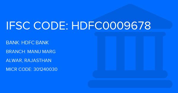 Hdfc Bank Manu Marg Branch IFSC Code