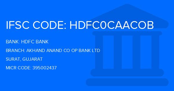Hdfc Bank Akhand Anand Co Op Bank Ltd Branch IFSC Code