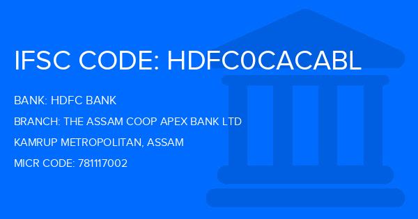 Hdfc Bank The Assam Coop Apex Bank Ltd Branch IFSC Code