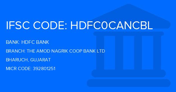 Hdfc Bank The Amod Nagrik Coop Bank Ltd Branch IFSC Code