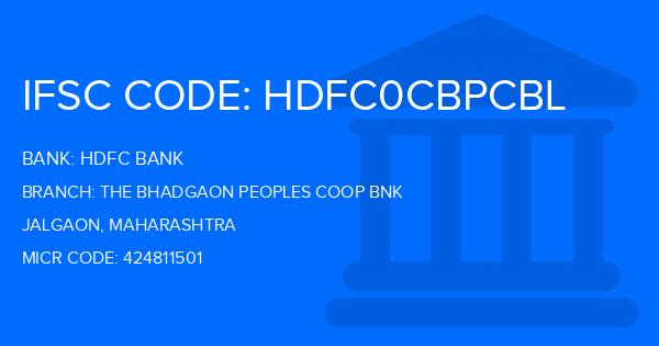 Hdfc Bank The Bhadgaon Peoples Coop Bnk Branch IFSC Code