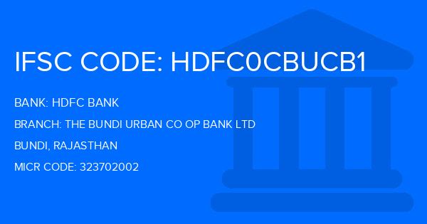 Hdfc Bank The Bundi Urban Co Op Bank Ltd Branch IFSC Code