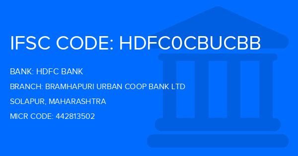 Hdfc Bank Bramhapuri Urban Coop Bank Ltd Branch IFSC Code