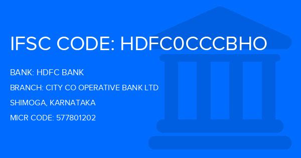 Hdfc Bank City Co Operative Bank Ltd Branch IFSC Code