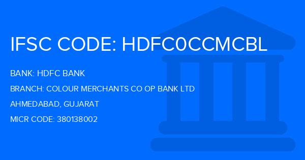 Hdfc Bank Colour Merchants Co Op Bank Ltd Branch IFSC Code