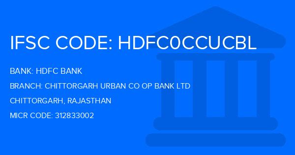 Hdfc Bank Chittorgarh Urban Co Op Bank Ltd Branch IFSC Code