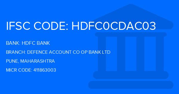 Hdfc Bank Defence Account Co Op Bank Ltd Branch IFSC Code