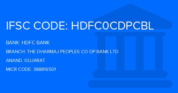 Hdfc Bank The Dharmaj Peoples Co Op Bank Ltd Branch IFSC Code