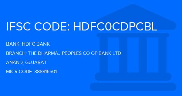 Hdfc Bank The Dharmaj Peoples Co Op Bank Ltd Branch IFSC Code