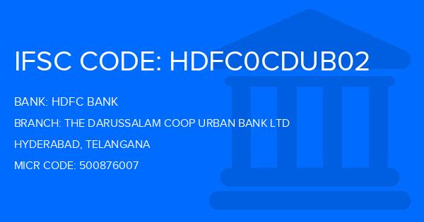 Hdfc Bank The Darussalam Coop Urban Bank Ltd Branch IFSC Code