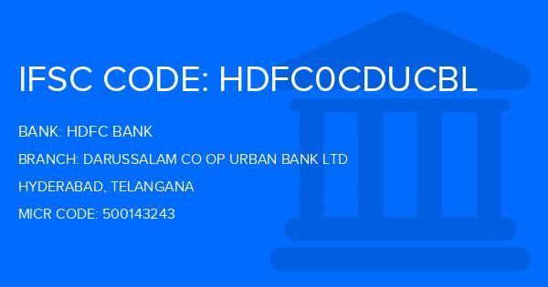 Hdfc Bank Darussalam Co Op Urban Bank Ltd Branch IFSC Code