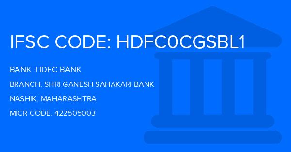 Hdfc Bank Shri Ganesh Sahakari Bank Branch IFSC Code