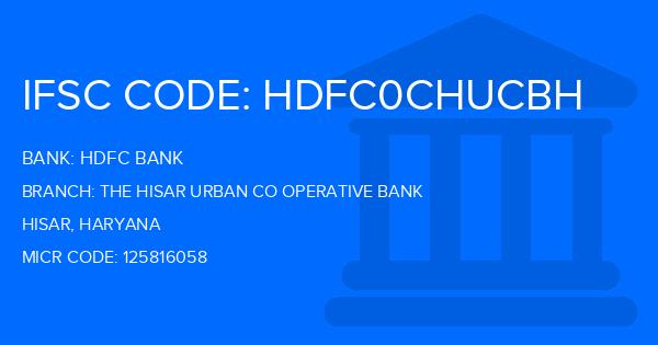 Hdfc Bank The Hisar Urban Co Operative Bank Branch IFSC Code