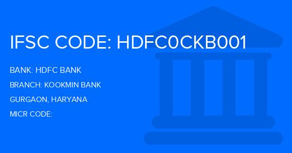 Hdfc Bank Kookmin Bank Branch IFSC Code