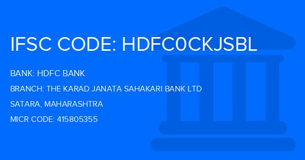 Hdfc Bank The Karad Janata Sahakari Bank Ltd Branch IFSC Code