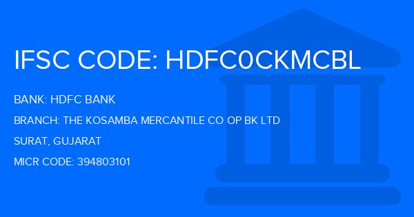 Hdfc Bank The Kosamba Mercantile Co Op Bk Ltd Branch IFSC Code