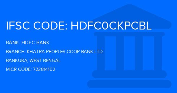 Hdfc Bank Khatra Peoples Coop Bank Ltd Branch IFSC Code