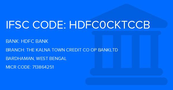 Hdfc Bank The Kalna Town Credit Co Op Bankltd Branch IFSC Code