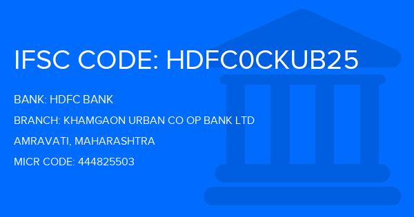 Hdfc Bank Khamgaon Urban Co Op Bank Ltd Branch IFSC Code