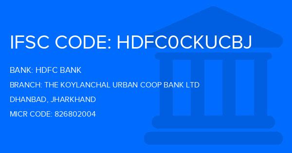 Hdfc Bank The Koylanchal Urban Coop Bank Ltd Branch IFSC Code