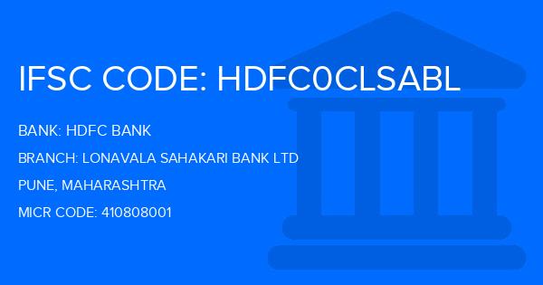 Hdfc Bank Lonavala Sahakari Bank Ltd Branch IFSC Code