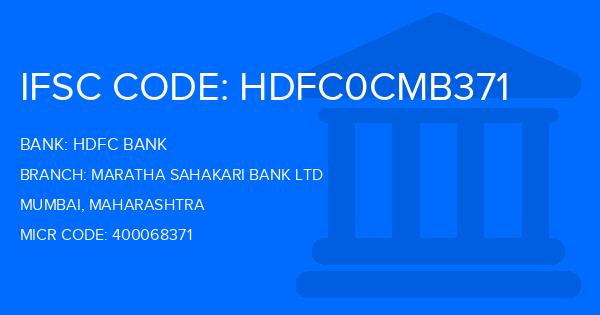Hdfc Bank Maratha Sahakari Bank Ltd Branch IFSC Code