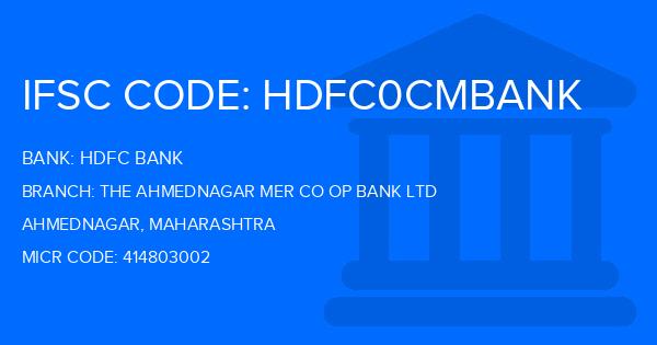 Hdfc Bank The Ahmednagar Mer Co Op Bank Ltd Branch IFSC Code