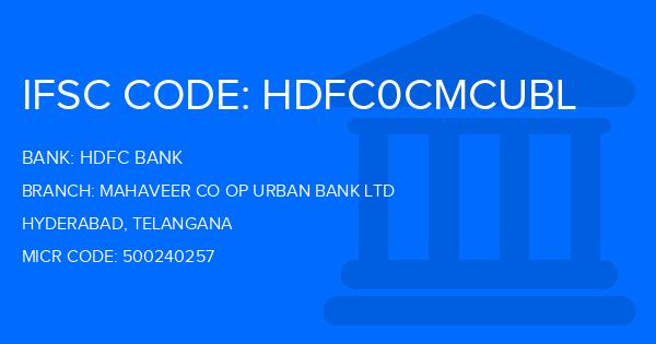 Hdfc Bank Mahaveer Co Op Urban Bank Ltd Branch IFSC Code