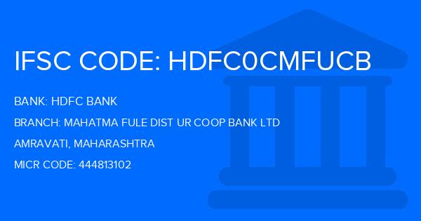 Hdfc Bank Mahatma Fule Dist Ur Coop Bank Ltd Branch IFSC Code