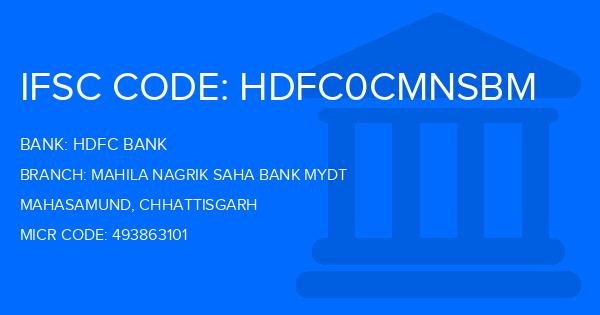 Hdfc Bank Mahila Nagrik Saha Bank Mydt Branch IFSC Code