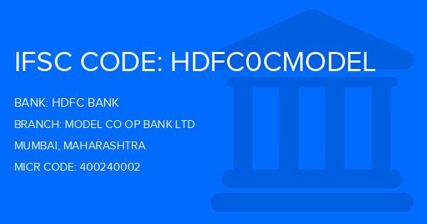 Hdfc Bank Model Co Op Bank Ltd Branch IFSC Code