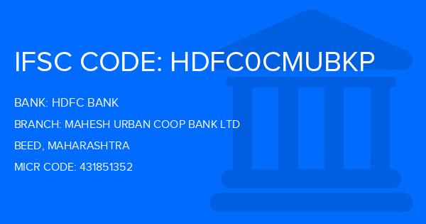 Hdfc Bank Mahesh Urban Coop Bank Ltd Branch IFSC Code