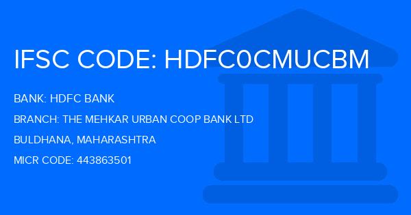 Hdfc Bank The Mehkar Urban Coop Bank Ltd Branch IFSC Code