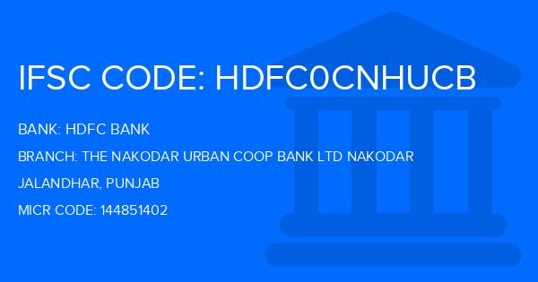 Hdfc Bank The Nakodar Urban Coop Bank Ltd Nakodar Branch IFSC Code