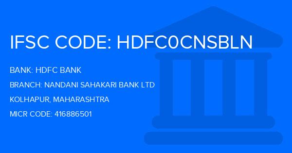 Hdfc Bank Nandani Sahakari Bank Ltd Branch IFSC Code