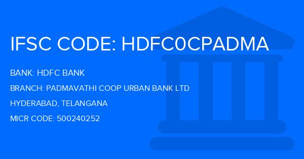 Hdfc Bank Padmavathi Coop Urban Bank Ltd Branch IFSC Code