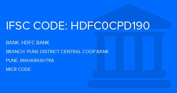 Hdfc Bank Pune District Central Coop Bank Branch IFSC Code