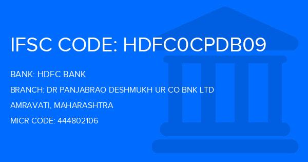 Hdfc Bank Dr Panjabrao Deshmukh Ur Co Bnk Ltd Branch IFSC Code