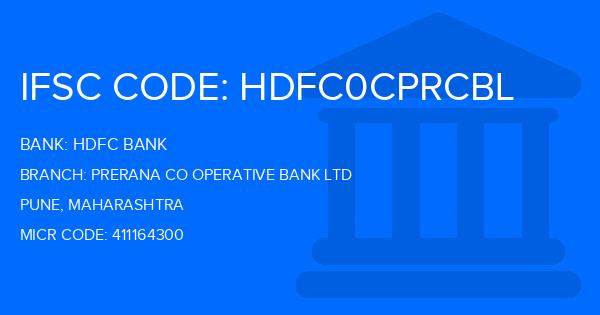Hdfc Bank Prerana Co Operative Bank Ltd Branch IFSC Code