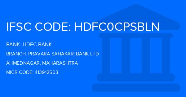Hdfc Bank Pravara Sahakari Bank Ltd Branch IFSC Code