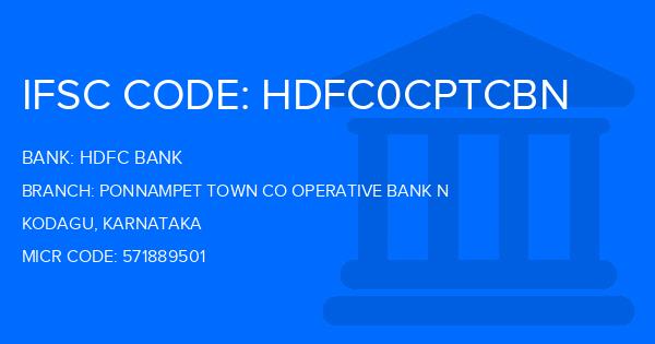 Hdfc Bank Ponnampet Town Co Operative Bank N Branch IFSC Code