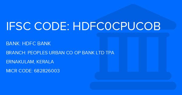 Hdfc Bank Peoples Urban Co Op Bank Ltd Tpa Branch IFSC Code