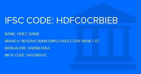 Hdfc Bank Reserve Bank Employees Coop Bank Ltd Branch IFSC Code