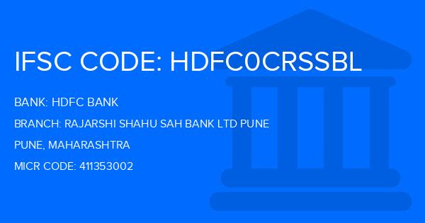 Hdfc Bank Rajarshi Shahu Sah Bank Ltd Pune Branch IFSC Code