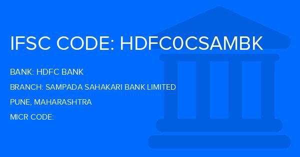 Hdfc Bank Sampada Sahakari Bank Limited Branch IFSC Code