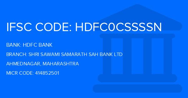 Hdfc Bank Shri Sawami Samarath Sah Bank Ltd Branch IFSC Code