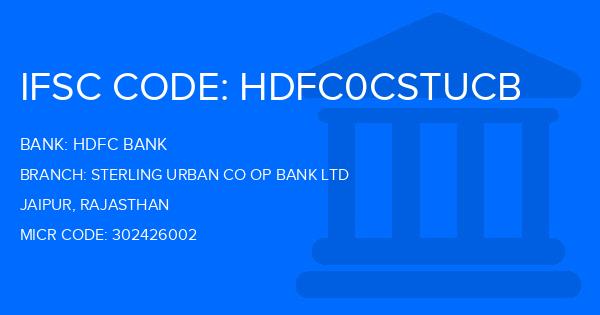 Hdfc Bank Sterling Urban Co Op Bank Ltd Branch IFSC Code