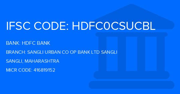 Hdfc Bank Sangli Urban Co Op Bank Ltd Sangli Branch IFSC Code